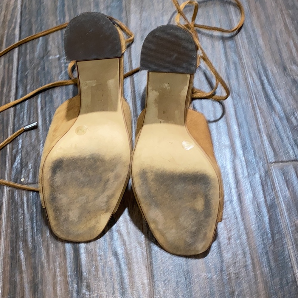 1 State Cognac Block Heel Peep Toe Heel - image 8